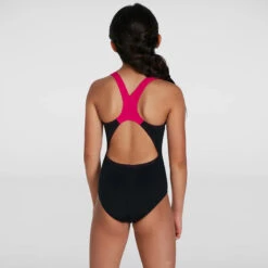Speedo - Girls Digital Placement Splashback Swimsuit - Black/Pink -Swim and Beyond speedo girls digital placement splashback swimsuit black pink 6