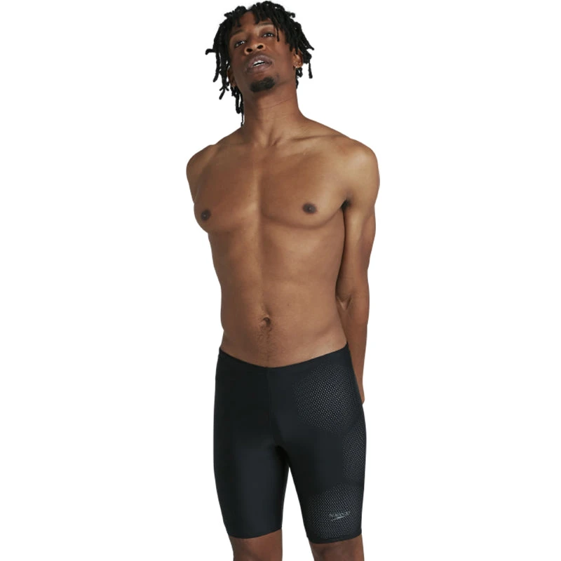 Speedo - Hexagonal Tech Placement Jammer - Black/Grey 1 Speedo - Hexagonal Tech Placement Jammer - Black/Grey