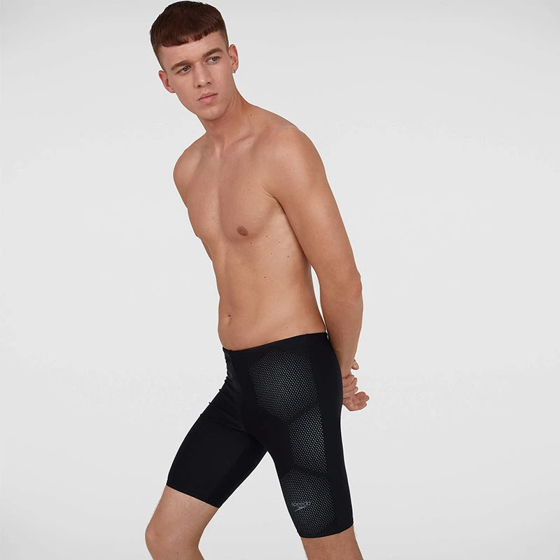 Speedo - Hexagonal Tech Placement Jammer - Black/Grey 6 Speedo - Hexagonal Tech Placement Jammer - Black/Grey - Image 6