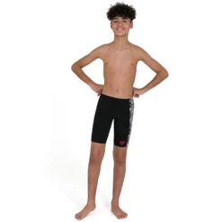 Speedo - Junior's Marvel Digital Panel Jammers - Black/White -Swim and Beyond speedo juniors marvel digital panel jammers black white 4