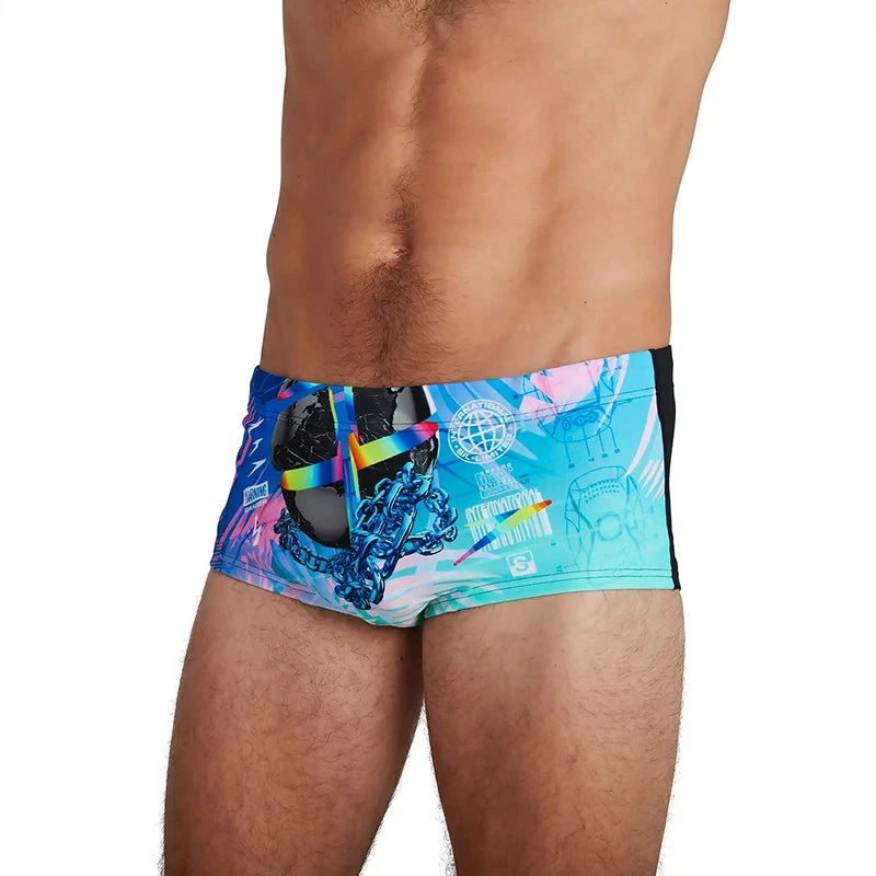 Speedo - Men's 17cm Club Training Placement Brief - Black/Blue 5 Speedo - Men's 17cm Club Training Placement Brief - Black/Blue - Image 5