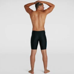Speedo - Men's Dive Jammer - Black/Grey/Blue -Swim and Beyond speedo mens dive jammer black grey blue 5