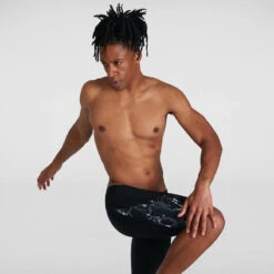 Speedo - Mens Eco Allover V-Cut Jammer - Black/Grey 14 Speedo - Mens Eco Allover V-Cut Jammer - Black/Grey -Swim and Beyond speedo mens eco allover v cut jammer black grey 4