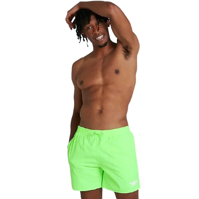 Speedo - Men's Essentials 16" Watershort - Lime Green 1 Speedo - Men's Essentials 16" Watershort - Lime Green
