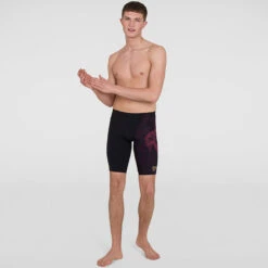 Speedo - Men's Marvel Placement V-Cut Jammer - Black/Red 10 Speedo - Men's Marvel Placement V-Cut Jammer - Black/Red -Swim and Beyond speedo mens marvel placement v cut jammer black red 3