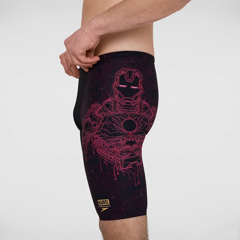Speedo - Men's Marvel Placement V-Cut Jammer - Black/Red 6 Speedo - Men's Marvel Placement V-Cut Jammer - Black/Red - Image 6