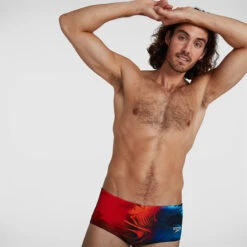 Speedo - Men's Placement Digital 14cm Trunks - Black/Orange/Blue 9 Speedo - Men's Placement Digital 14cm Trunks - Black/Orange/Blue -Swim and Beyond speedo mens placement digital 14cm trunks black orange blue 5