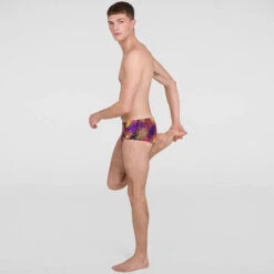 Speedo - Men's Placement Digital 14cm Trunks - Black/Yellow -Swim and Beyond speedo mens placement digital 14cm trunks black yellow 5