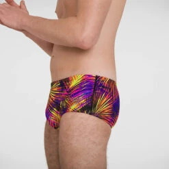 Speedo - Men's Placement Digital 14cm Trunks - Black/Yellow -Swim and Beyond speedo mens placement digital 14cm trunks black yellow 6