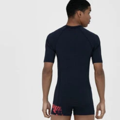 Speedo - Mens Short Sleeve Rash Top - Navy 10 Speedo - Mens Short Sleeve Rash Top - Navy -Swim and Beyond speedo mens short sleeve rash top navy 4