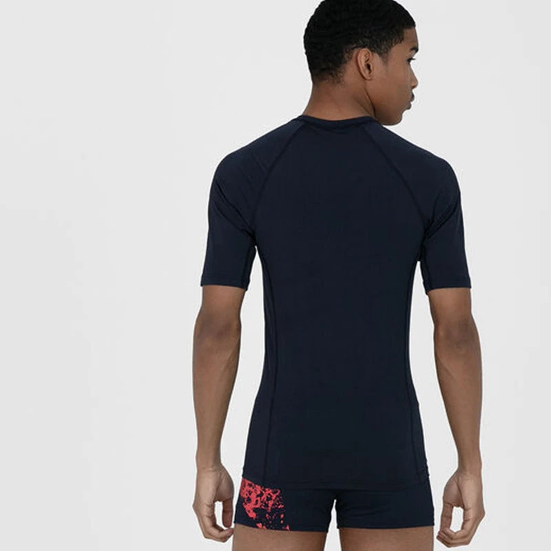 Speedo - Mens Short Sleeve Rash Top - Navy 4 Speedo - Mens Short Sleeve Rash Top - Navy - Image 4