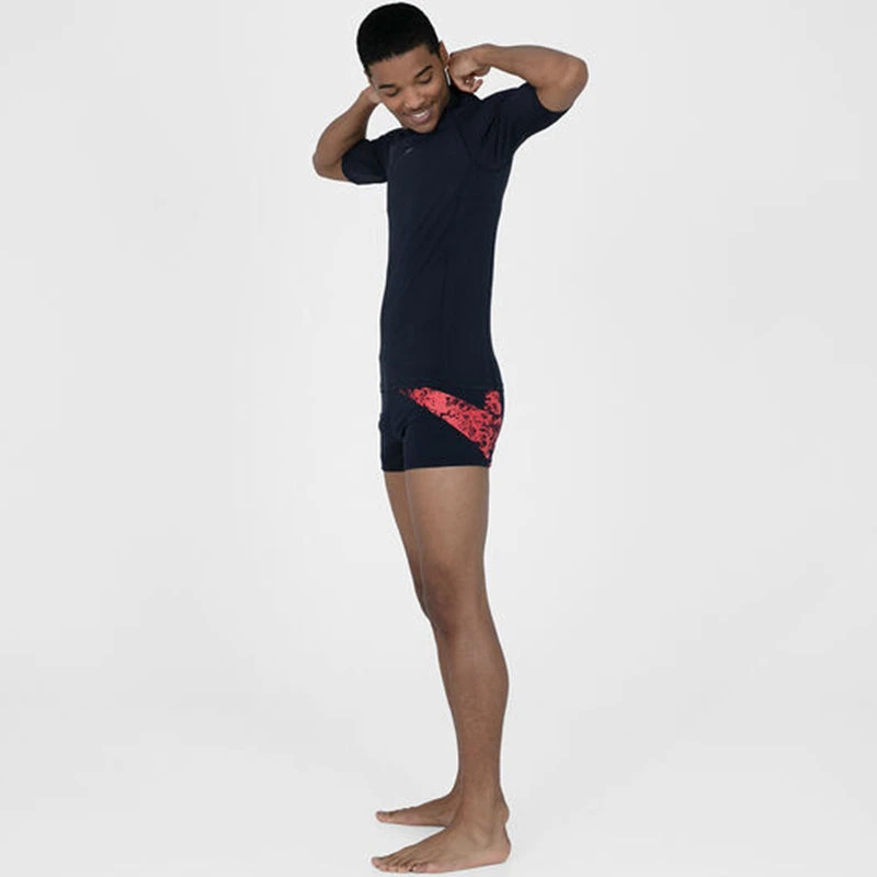 Speedo - Mens Short Sleeve Rash Top - Navy 6 Speedo - Mens Short Sleeve Rash Top - Navy - Image 6