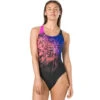 Speedo - NeonWhizz Placement Digital Powerback Competition Swimsuit