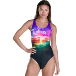 Speedo - Sun Bloom Placement Digital Powerback Swimsuit