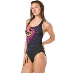 Speedo - SwirlyWave Placement Powerback Competition Swimsuit