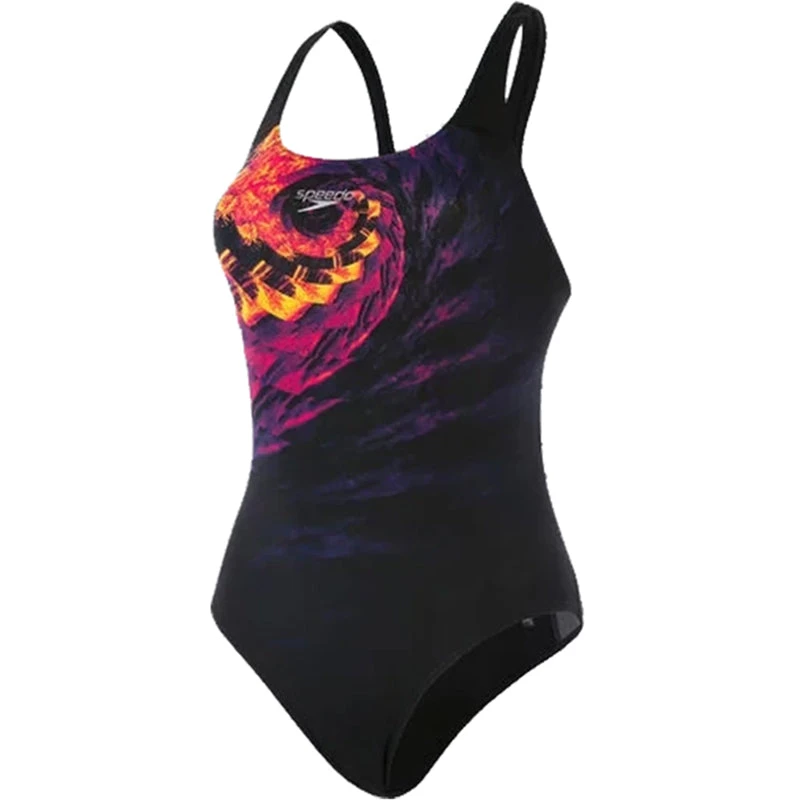 Speedo - SwirlyWave Placement Powerback Competition Swimsuit 2 Speedo - SwirlyWave Placement Powerback Competition Swimsuit - Image 2