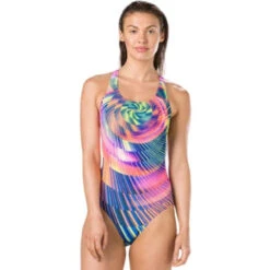 Speedo - Waltzer Whirl Placement Digital Powerback Competition Swimsuit
