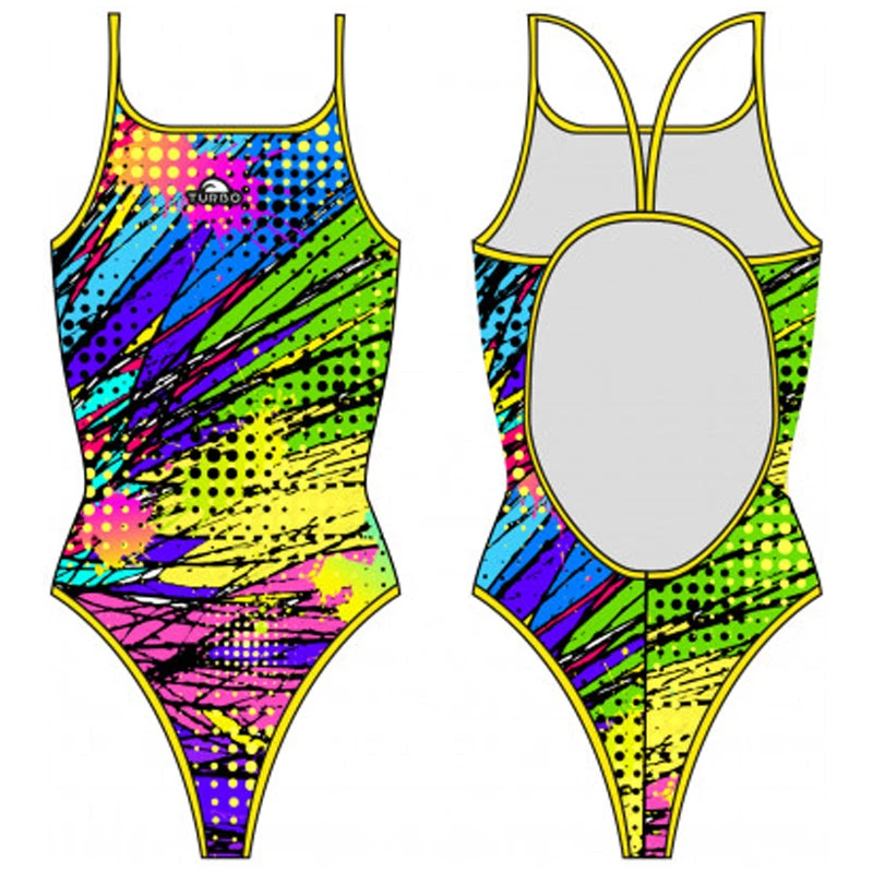 Turbo - Kriptonite - Ladies Pro-Racer Swimsuit (Yellow) 1 Turbo - Kriptonite - Ladies Pro-Racer Swimsuit (Yellow)