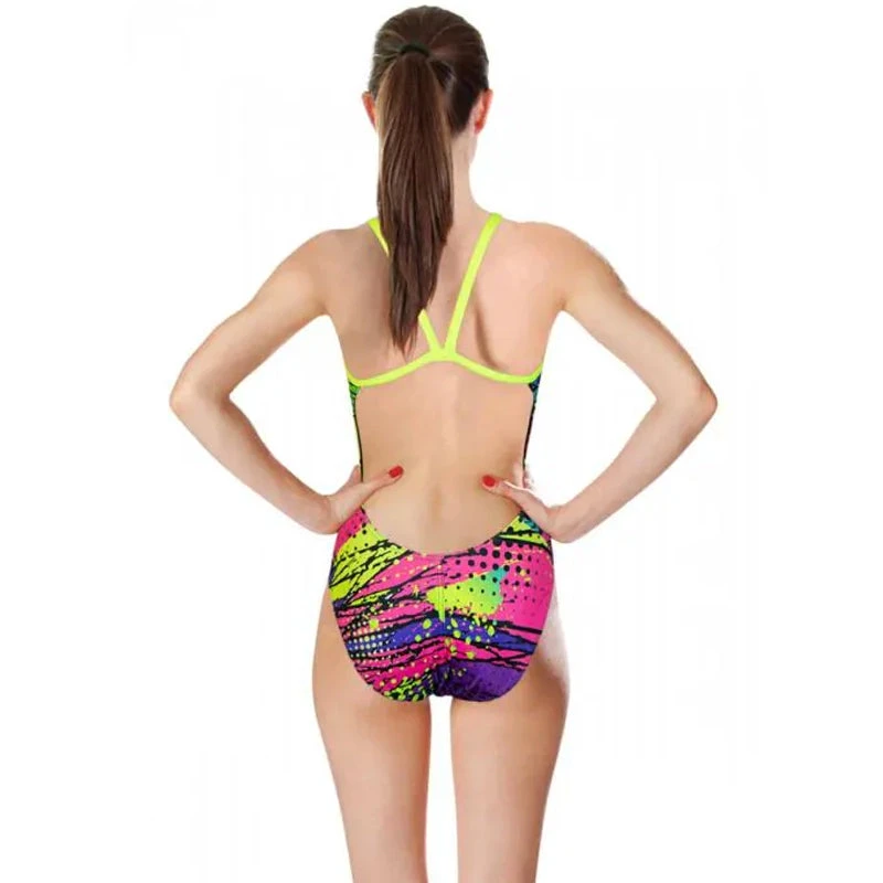 Turbo - Kriptonite - Ladies Pro-Racer Swimsuit (Yellow) 3 Turbo - Kriptonite - Ladies Pro-Racer Swimsuit (Yellow) - Image 3