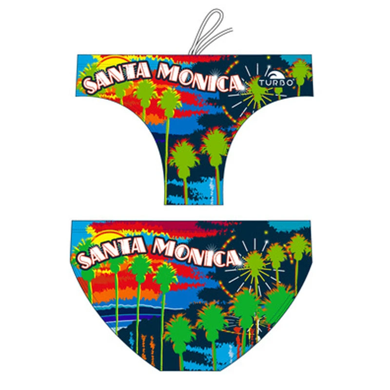 Turbo - Santa Monica - Mens Waterpolo Trunks 1 Turbo - Santa Monica - Mens Waterpolo Trunks