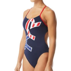 TYR - Americana Cutoutfit Ladies Swimsuit - Red/White/Blue 11 TYR - Americana Cutoutfit Ladies Swimsuit - Red/White/Blue -Swim and Beyond tyr americana cutoutfit ladies swimsuit red white blue 6
