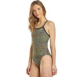 TYR - Atomic Diamondfit Ladies Swimsuit - Black/Multi -Swim and Beyond tyr atomic diamondfit ladies swimsuit black multi 4