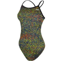 TYR - Atomic Diamondfit Ladies Swimsuit - Black/Multi -Swim and Beyond tyr atomic diamondfit ladies swimsuit black multi 8