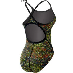 TYR - Atomic Diamondfit Ladies Swimsuit - Black/Multi -Swim and Beyond tyr atomic diamondfit ladies swimsuit black multi 9
