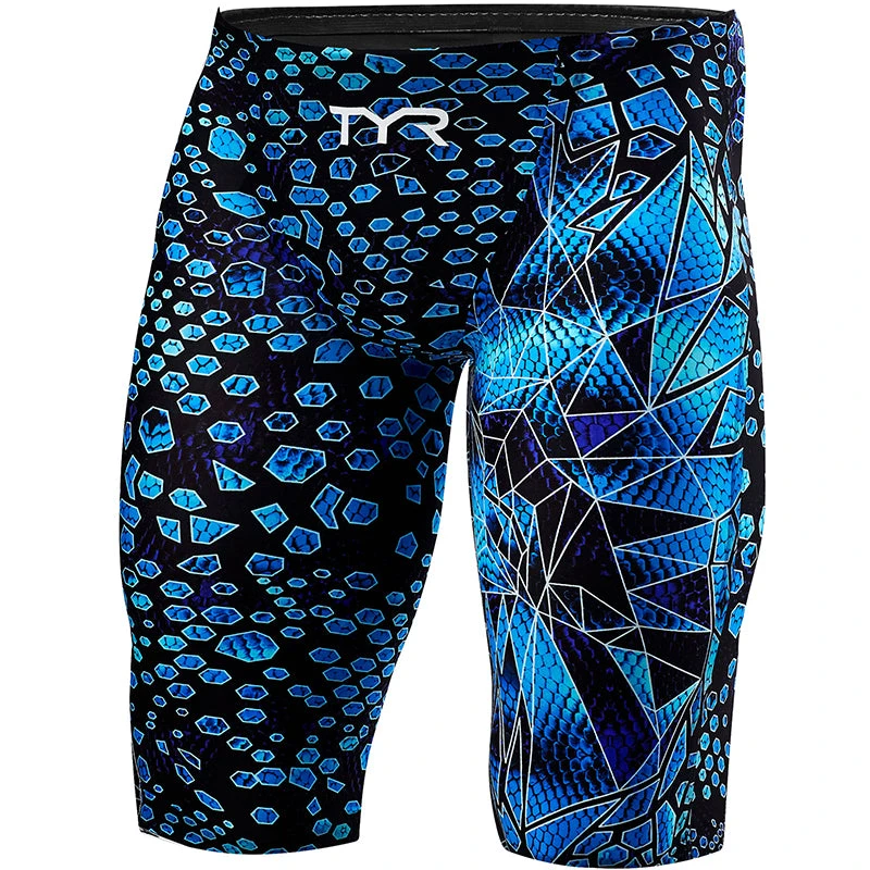 TYR - Avictor® Venom Mens Jammer Swimsuit - Black/Blues 3 TYR - Avictor® Venom Mens Jammer Swimsuit - Black/Blues - Image 3