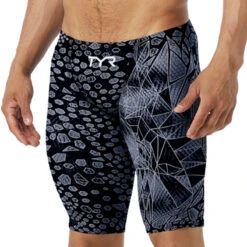 TYR - Avictor® Venom Mens Jammer Swimsuit - Black/Grey