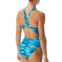 TYR - Castaway Maxfit Ladies Swimsuit - Blue/Green -Swim and Beyond tyr castaway maxfit ladies swimsuit blue green 7