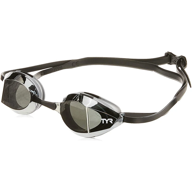 TYR - Edge-X Racing Mirrored Nano Goggles - Silver/Black 2 TYR - Edge-X Racing Mirrored Nano Goggles - Silver/Black - Image 2