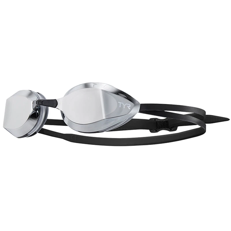 TYR - Edge-X Racing Mirrored Nano Goggles - Silver/Black 1 TYR - Edge-X Racing Mirrored Nano Goggles - Silver/Black
