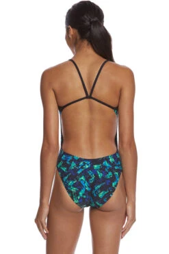 TYR - Emulsion Cutoutfit Ladies Swimsuit - Blue/Green 13 TYR - Emulsion Cutoutfit Ladies Swimsuit - Blue/Green -Swim and Beyond tyr emulsion cutoutfit fit durafast elite swimsuit 487 7