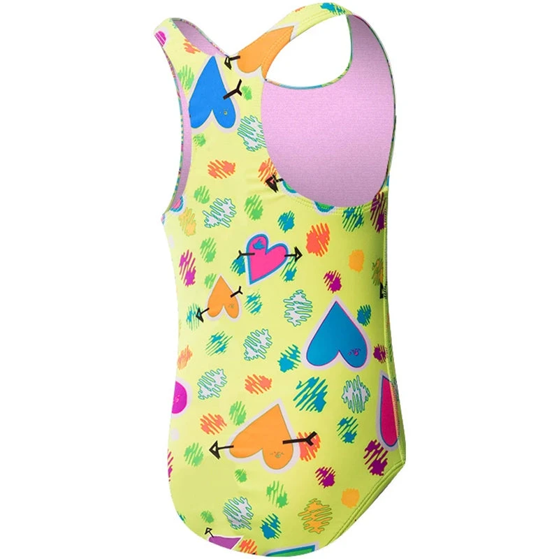 TYR - Heart Beat Maxi Fit Girls Swimsuit - Yellow 2 TYR - Heart Beat Maxi Fit Girls Swimsuit - Yellow - Image 2