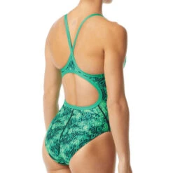 TYR - Glacial Diamondfit Ladies Swimsuit - Green -Swim and Beyond tyr glacial diamondfit ladies swimsuit green 7