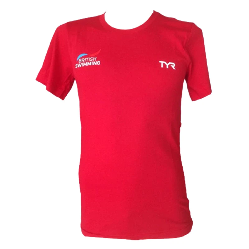 TYR - Unisex T-Shirt Short Sleeve British Federation - Red 1 TYR - Unisex T-Shirt Short Sleeve British Federation - Red