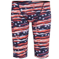 TYR - Men’s All American All Over Jammer Swimsuit - Red/White/Blue -Swim and Beyond tyr men s all american all over jammer swimsuit red white blue 4