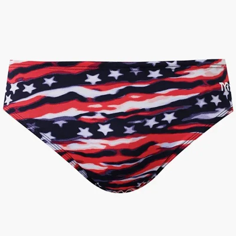 TYR - Men’s All American All Over Racer Swimsuit - Red/White/Blue 5 TYR - Men’s All American All Over Racer Swimsuit - Red/White/Blue - Image 5