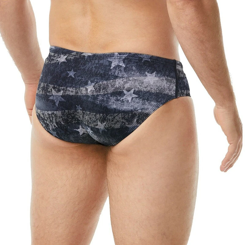 TYR - Men’s American Dream All Over Racer Swimsuit - Black/Grey 2 TYR - Men’s American Dream All Over Racer Swimsuit - Black/Grey - Image 2