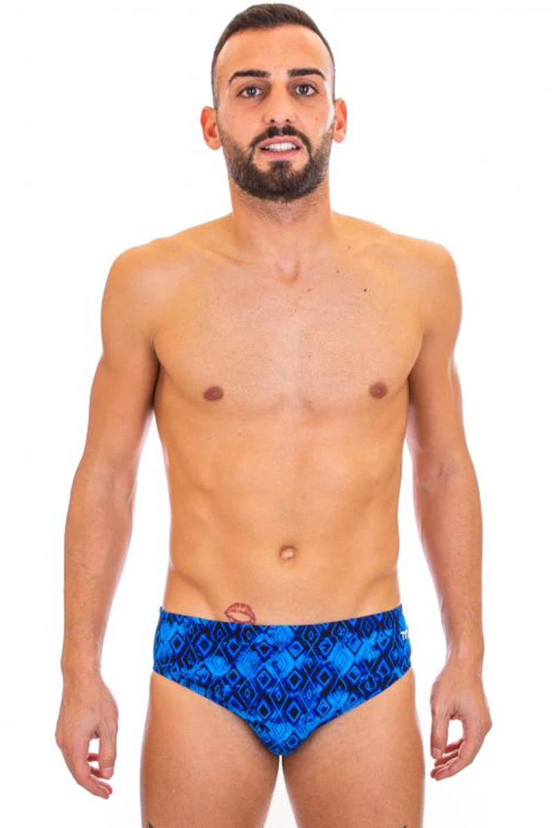 TYR - Men’s Glacial All Over Racer Swimsuit - Blue 5 TYR - Men’s Glacial All Over Racer Swimsuit - Blue - Image 5