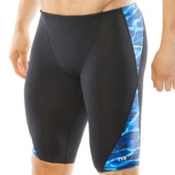 TYR - Men’s Lambent Blade Splice Jammer Swimsuit - Blue