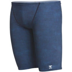 TYR - Men’s Sandblasted Allover Training Jammer - Navy -Swim and Beyond tyr men s sandblasted allover training jammer navy 3