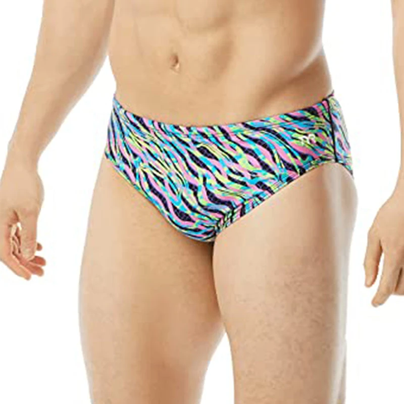 TYR - Men’s Zazu All Over Racer Swimsuit - Pink/Blue 1 TYR - Men’s Zazu All Over Racer Swimsuit - Pink/Blue