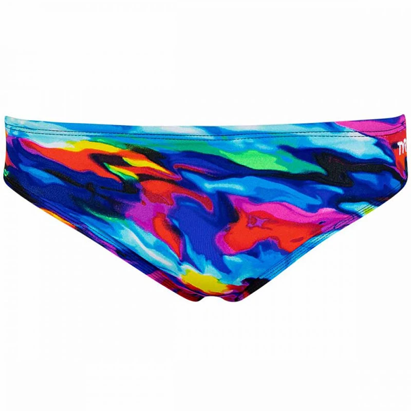 TYR - Men's Synthesis Racer Brief - Blue/Multi 3 TYR - Men's Synthesis Racer Brief - Blue/Multi - Image 3