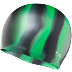 TYR - Multi-Color Silicone Swim Hat - Black/Green