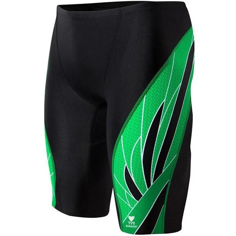 TYR - Phoenix Splice Mens Jammer - Black/Green 3 TYR - Phoenix Splice Mens Jammer - Black/Green - Image 3