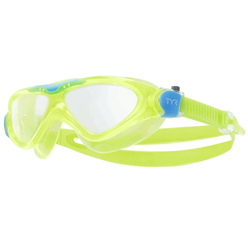 TYR - Rogue Youth Swim Mask Goggles - Clear/Yellow/Blue 2 TYR - Rogue Youth Swim Mask Goggles - Clear/Yellow/Blue - Image 2