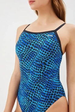 TYR - Swarm Diamondfit Ladies Swimsuit - Blue 22 TYR - Swarm Diamondfit Ladies Swimsuit - Blue -Swim and Beyond tyr swarm womens diamondfit one piece swimsuit blue 420 11