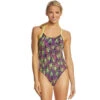 TYR - Waikiki Cutoutfit Ladies Swimsuit - Yellow/Purple